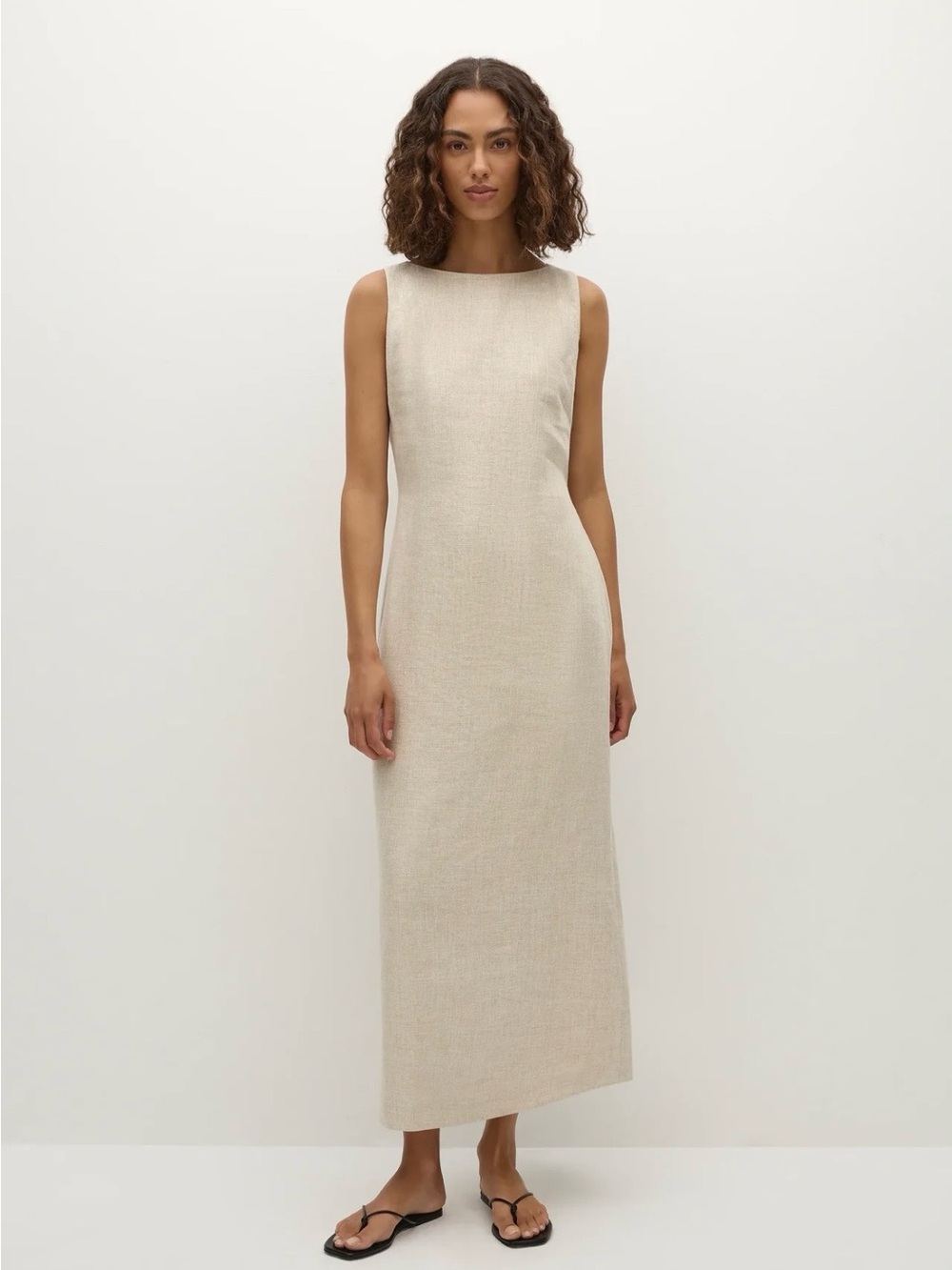 NWT Faithfull Taylor Midi Dress in Natural